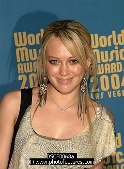 Photo of Hilary Duff arriving for pre-awards dinner for 2004 World Music Awards in Las Vegas 14th September 2004. Photo by Chris Walter/Photofeatures , reference; DSCF0063a