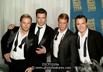 Photo of Westlife at the 2004 World Music Awards at Thomas & Mack Arena in Las Vegas 15th September 2004. Photo by Chris Walter/Photofeatures , reference; DSCF0169a