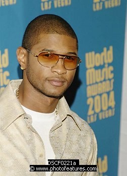 Photo of Usher at the 2004 World Music Awards at Thomas & Mack Arena in Las Vegas 15th September 2004. Photo by Chris Walter/Photofeatures , reference; DSCF0221a