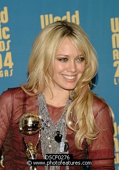 Photo of Hilary Duff at the 2004 World Music Awards at Thomas & Mack Arena in Las Vegas 15th September 2004. Photo by Chris Walter/Photofeatures , reference; DSCF0276
