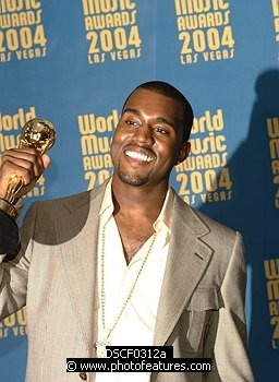 Photo of Kanye West at the 2004 World Music Awards at Thomas & Mack Arena in Las Vegas 15th September 2004. Photo by Chris Walter/Photofeatures , reference; DSCF0312a