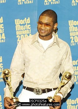 Photo of Usher at the 2004 World Music Awards at Thomas & Mack Arena in Las Vegas 15th September 2004. Photo by Chris Walter/Photofeatures , reference; DSCF0325a