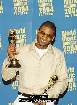 Photo of Usher at the 2004 World Music Awards at Thomas & Mack Arena in Las Vegas 15th September 2004. Photo by Chris Walter/Photofeatures , reference; DSCF0328a