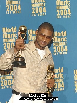 Photo of Usher at the 2004 World Music Awards at Thomas & Mack Arena in Las Vegas 15th September 2004. Photo by Chris Walter/Photofeatures , reference; DSCF0342a