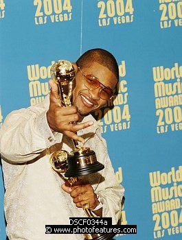 Photo of Usher at the 2004 World Music Awards at Thomas & Mack Arena in Las Vegas 15th September 2004. Photo by Chris Walter/Photofeatures , reference; DSCF0344a