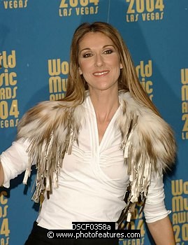 Photo of Celine Dion at the 2004 World Music Awards at Thomas & Mack Arena in Las Vegas 15th September 2004. Photo by Chris Walter/Photofeatures , reference; DSCF0358a