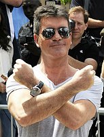 Photo of Simon Cowell 2011 at the first Judged auditions for X Factor at Galen Center in Los Angeles, May 8th 2011.<br><br>Photo by Chris Walter/Photofeatures