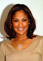 Photo of Leila Ali - boxing daughter of Muhammad Ali -on BET's 106 & Park Live in Hollywood