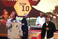 Photo of Snoop Dogg,  Nate Dogg and Warren G<br> on BET's 106 & Park Live in Hollywood