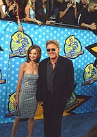 Photo of Harrison Ford and Calista Flockhart<br>at the 2003 Movie Awards at Shrine Auditorium in Los Angeles 5/31/03. 