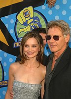 Photo of Harrison Ford & Calista Flockhart<br>at the 2003 Movie Awards at Shrine Auditorium in Los Angeles 5/31/03. 