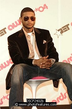 Photo of Usher  at the 2004 BET Awards Nominees announcement ceremony at the Renaissance Hotel in Hollywood May 11th 2004. , reference; DSCF2402b