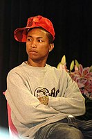 Photo of Pharrell Williams  at the 2004 BET Awards Nominees announcement ceremony at the Renaissance Hotel in Hollywood May 11th 2004.