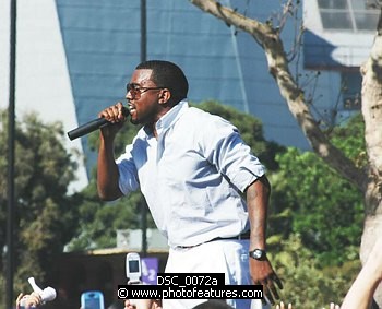 Photo of Kanye West performs at the NFL Opening Kickoff 2003 at the Los Angeles Coliseum, September 8th 2005.<br>Photo by Chris Walter/Photofeatures , reference; DSC_0072a