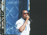 Photo of Kanye West performs at the NFL Opening Kickoff 2003 at the Los Angeles Coliseum, September 8th 2005.<br>Photo by Chris Walter/Photofeatures