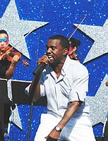Photo of Kanye West performs at the NFL Opening Kickoff 2003 at the Los Angeles Coliseum, September 8th 2005.<br>Photo by Chris Walter/Photofeatures