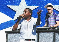 Photo of Kanye West performs at the NFL Opening Kickoff 2003 at the Los Angeles Coliseum, September 8th 2005.<br>Photo by Chris Walter/Photofeatures