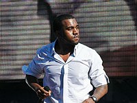 Photo of Kanye West performs at the NFL Opening Kickoff 2003 at the Los Angeles Coliseum, September 8th 2005.<br>Photo by Chris Walter/Photofeatures