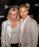 Photo of Brain Littrell (right) of The Backstreet Boys and wife Leighanne Littrell