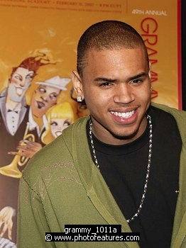 Photo of Chris Brown<br>at the 49th Annual (2007) Grammy Awards Nominations at Music Box in Holywood, December 7th 2006.<br>Photo by Chris Walter/Photofeatures , reference; grammy_1011a