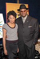 Photo of Corinne Bailey Rae and Jimmy Jam<br>at the 49th Annual (2007) Grammy Awards Nominations at Music Box in Holywood, December 7th 2006.<br>Photo by Chris Walter/Photofeatures