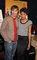 Photo of James Blunt and Corinne Bailey Rae<br>at the 49th Annual (2007) Grammy Awards Nominations at Music Box in Holywood, December 7th 2006.<br>Photo by Chris Walter/Photofeatures
