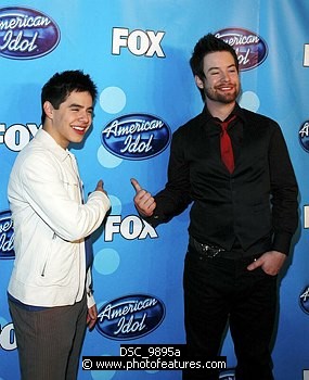 Photo of David Archuleta and David Cook afterthe 2008 American Idol Final Show at the Nokia Theatre in Los Angeles, May 20th 2008.<br>Photo by Chris Walter/Photofeatures , reference; DSC_9895a