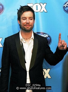 Photo of David Cook at the American Idol Season 7 Grand Finale on May 21, 2008 at Nokia Theatre in Los Angeles.<br>Photo by Chris Walter/Photofeatures , reference; DSC_0294a