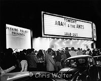 Photo of Adam & the Ants marquee 1981 at Perkins Palace