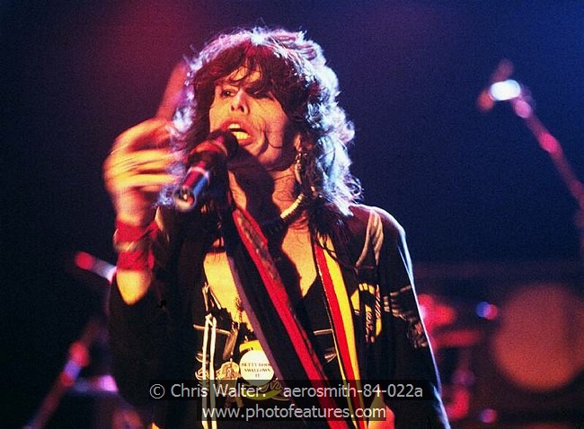 Photo of Aerosmith for media use , reference; aerosmith-84-022a,www.photofeatures.com