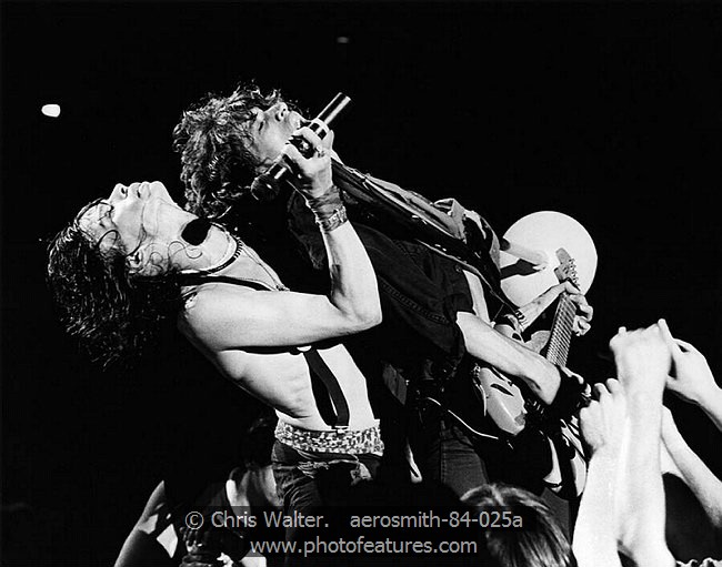 Photo of Aerosmith for media use , reference; aerosmith-84-025a,www.photofeatures.com