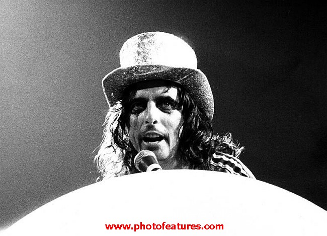 Photo of Alice Cooper for media use , reference; alice-75-028a,www.photofeatures.com