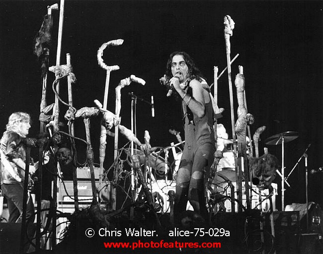 Photo of Alice Cooper for media use , reference; alice-75-029a,www.photofeatures.com