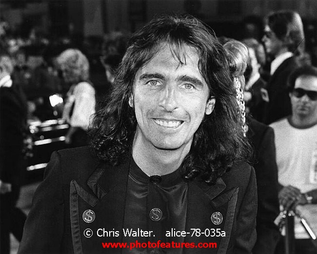 Photo of Alice Cooper for media use , reference; alice-78-035a,www.photofeatures.com