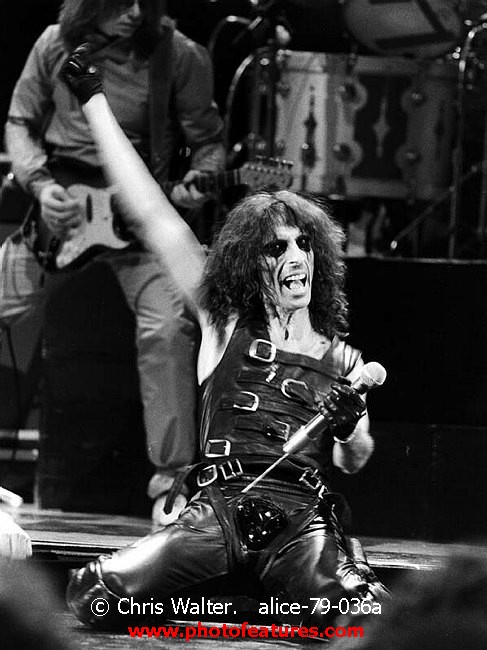 Photo of Alice Cooper for media use , reference; alice-79-036a,www.photofeatures.com