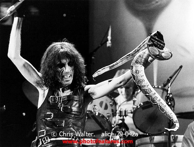 Photo of Alice Cooper for media use , reference; alice-79-042a,www.photofeatures.com