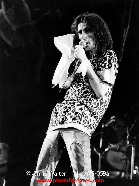 Photo of Alice Cooper for media use , reference; alice-79-059a,www.photofeatures.com