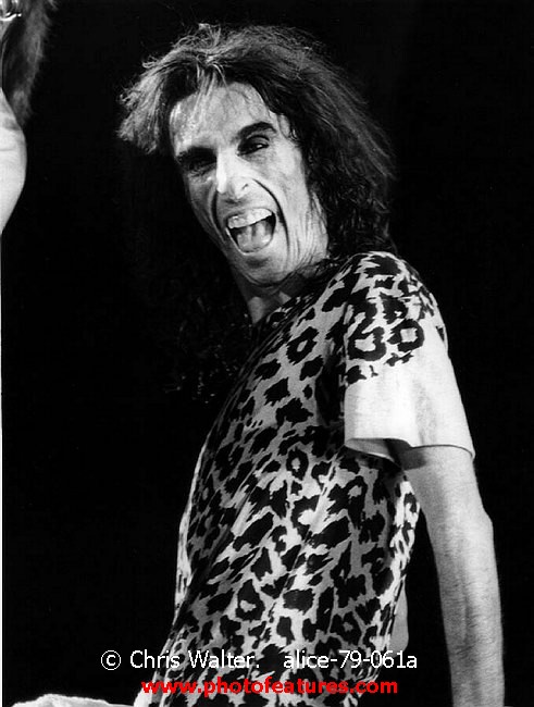 Photo of Alice Cooper for media use , reference; alice-79-061a,www.photofeatures.com