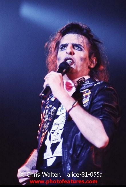 Photo of Alice Cooper for media use , reference; alice-81-055a,www.photofeatures.com