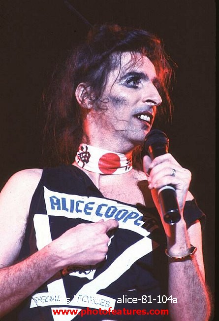 Photo of Alice Cooper for media use , reference; alice-81-104a,www.photofeatures.com
