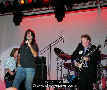 Photo of Alice Cooper and early songwriting partner Dick Wagner<br>at the 9th Annual Alice Cooper Celebrity Golf Tournament in Scottsdale, Arizona, May 1st 2005.  Photo by Chris Walter/Photofeatures. , reference; DSC_4863a