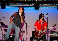 Photo of Alice Cooper and Gilby Clarke<br>at the 9th Annual Alice Cooper Celebrity Golf Tournament in Scottsdale, Arizona, May 1st 2005.  Photo by Chris Walter/Photofeatures.