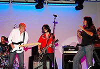 Photo of Don Felder, Gilby Clarke and Alice Cooper<br>at the 9th Annual Alice Cooper Celebrity Golf Tournament in Scottsdale, Arizona, May 1st 2005.  Photo by Chris Walter/Photofeatures.
