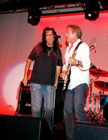 Photo of Alice Cooper and Don Felder<br>at the 9th Annual Alice Cooper Celebrity Golf Tournament in Scottsdale, Arizona, May 1st 2005.  Photo by Chris Walter/Photofeatures.