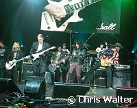 Tommy Shaw, Glen Campbell, Alice Cooper and Ted Nugent at Alice Cooper's Christmas Pudding show for his Solid Rock Foundation Charity at Dodge Theatre in Phoenix, Arizona, December 18th 2004. Photo by Chris Walter/Photofeatures.