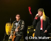 Cheap Trick Rick Nielsen and Robin Zander at Alice Cooper's Christmas Pudding show for his Solid Rock Foundation Charity at Dodge Theatre in Phoenix, Arizona, December 18th 2004. Photo by Chris Walter/Photofeatures.