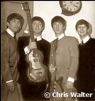 BEATLES April 1963 George Harrison, Paul McCartney, John Lennon and RingoStarr at Royal Albert Hall in London.