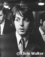 The Beatles 1968 Paul McCartney at a press conference at the Royal Garden Hotel, London  to publicise the Leicester Arts Festival.