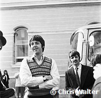 Beatles 1967 Paul McCartney and Ringo Starr at start of Magical Mystery Tour