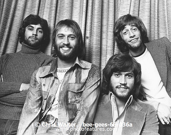 Photo of Bee Gees for media use , reference; bee-gees-68-036a,www.photofeatures.com
